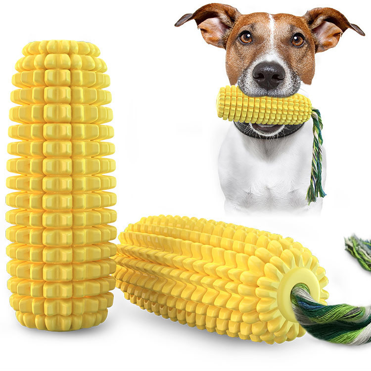 Pet Supplies TPR Sounding Corn Dog Chew Stick Bite-Resistant Toy For Bestseller