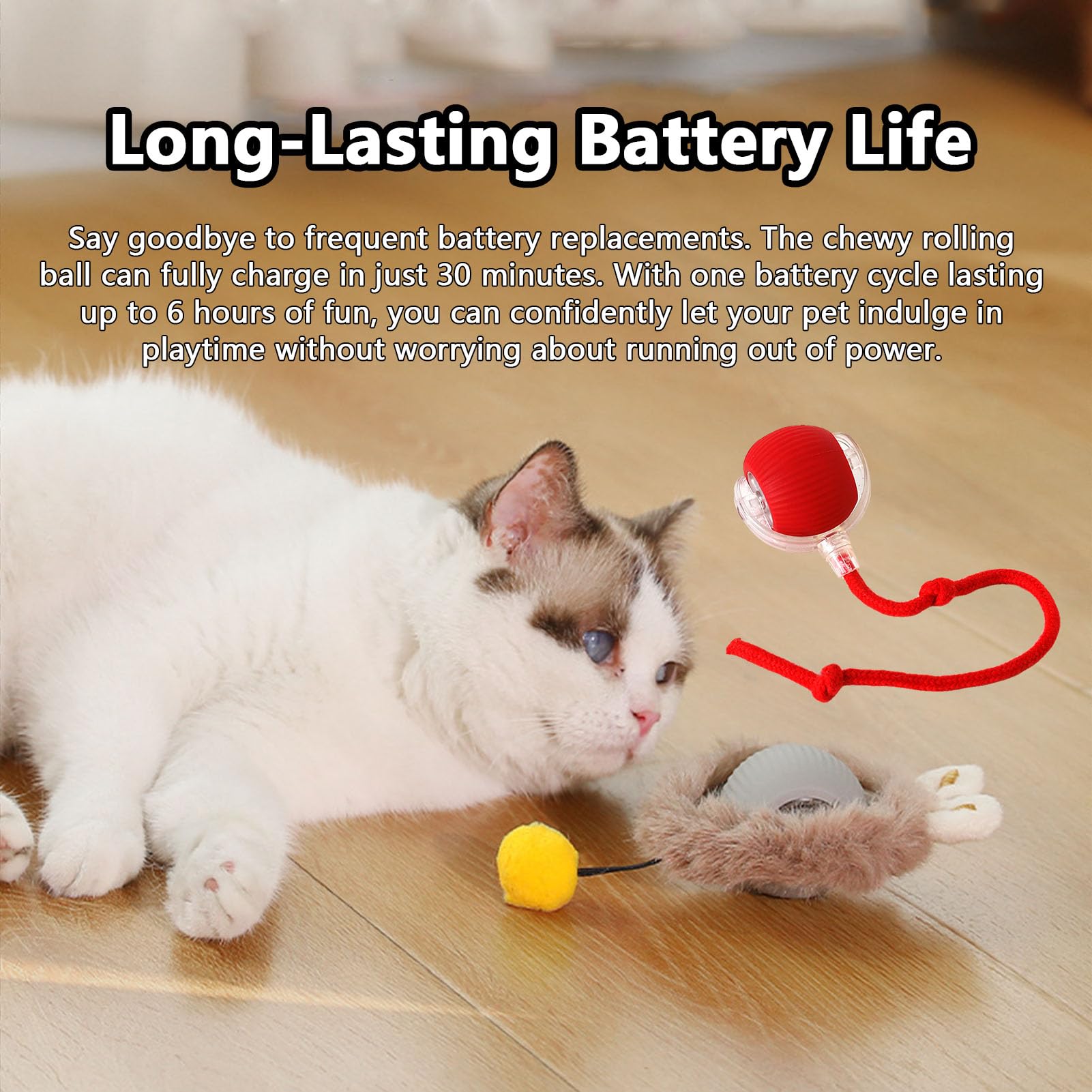 ZMaker New Design 360&deg; Smart Automatic Interactive Dog Smart Ball Toy Interactive Cat Toys Rolling Ball with USB Charger