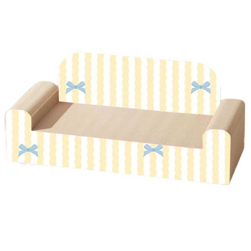 OEM Wholesale Bulk Curved Double-layer Sofa Corrugated Cardboard Nest Cat Scratcher Cardboard Cat Scratch Cat Scratching