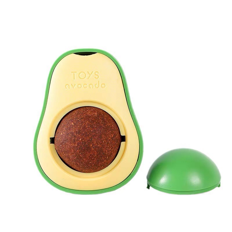 360 Rotatable Classic Plastic Interactive Catnip Ball Treat Toy for Healthy Cat Teeth Cleaning Dental Chew