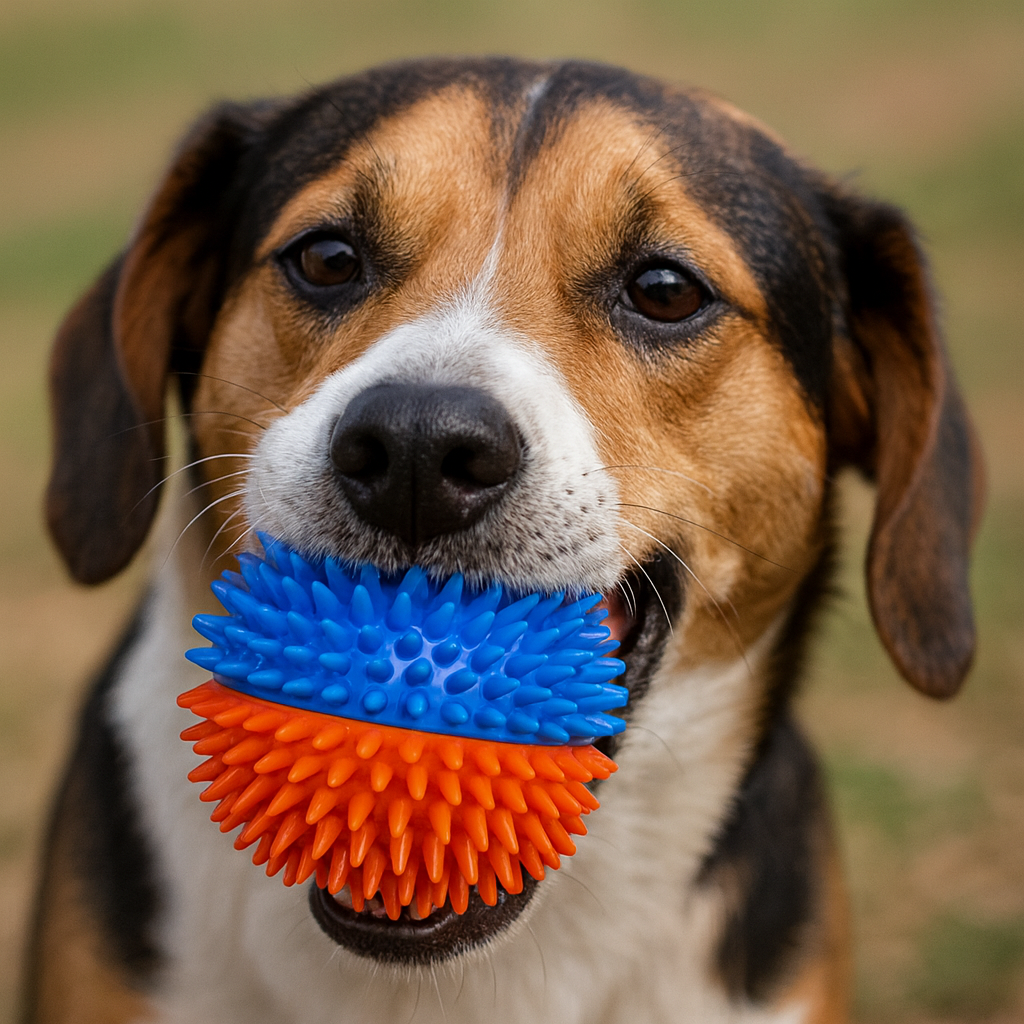 Custom Color logo TPR Squeaky Spiky Dog Ball Sensory Spike Pattern Stimulating Playful Pet Behavior Pet Toys Manufacturer