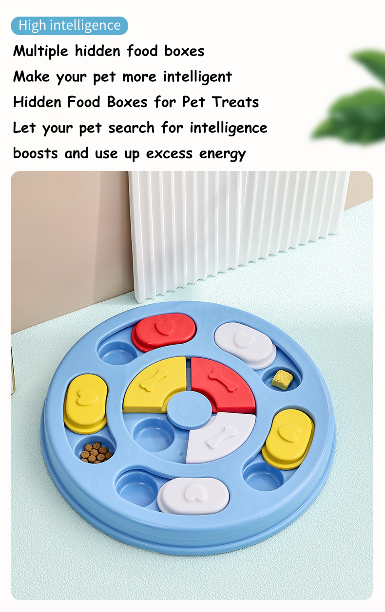 Interactive Small Pet Toys Mentally Stimulating IQ Training Brain Stimulation Treat Dispensing Dog Enrichment Puzzle Toy Cats