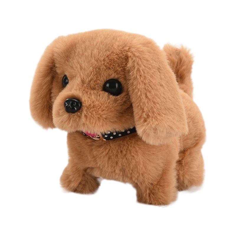 Toy Dog Simulation Electric Puppy Walking Barking PP Cotton Super Soft Plush Non-shedding Teddy Stress Relief 31cm-50cm Unisex