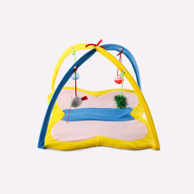 Puppy Play Gym Dog Cat Activity Mat with Squeaky Toys Interactive Sensory Mat