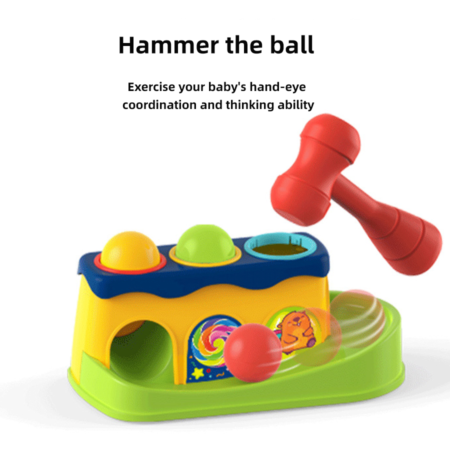 Toddler Ball Beating Infant Plastic Hammering Ball Game Knocks Toy Ball Drop Educational Toys