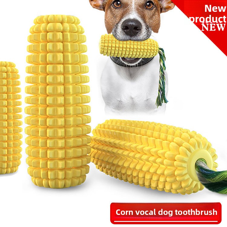 Pet Supplies TPR Sounding Corn Dog Chew Stick Bite-Resistant Toy For Bestseller