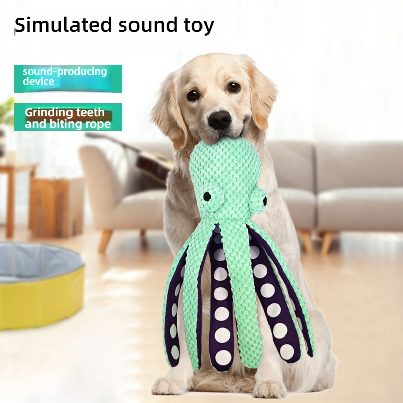 Cute Classic Novelty Cartoon Octopus Plush Chew Toy Tug Tentacles Eco-Friendly Durable Interactive Play Dental Cleaning Boredom