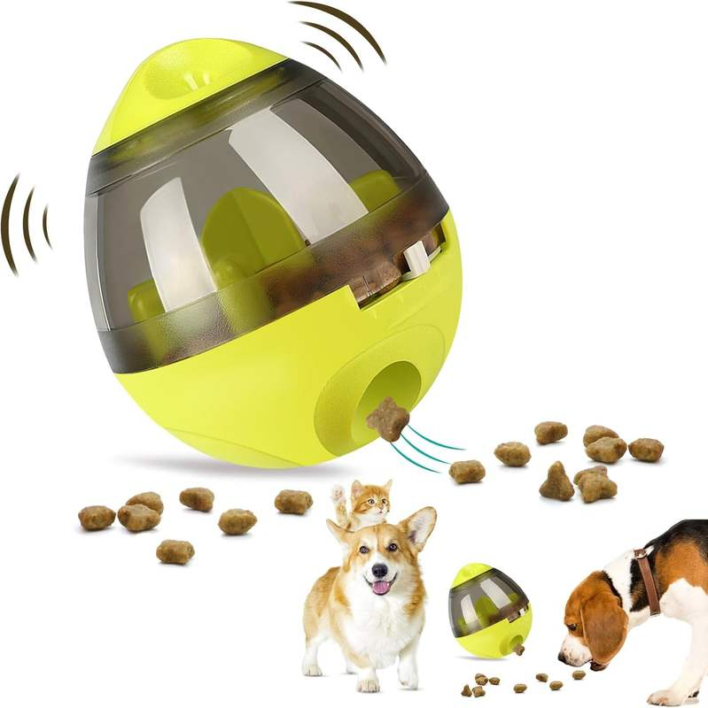 Pet Sounding Treat Dispenser Tumbler Puzzle Slow Feeder Ball Dog Cat Boredom Relief Interactive Toy