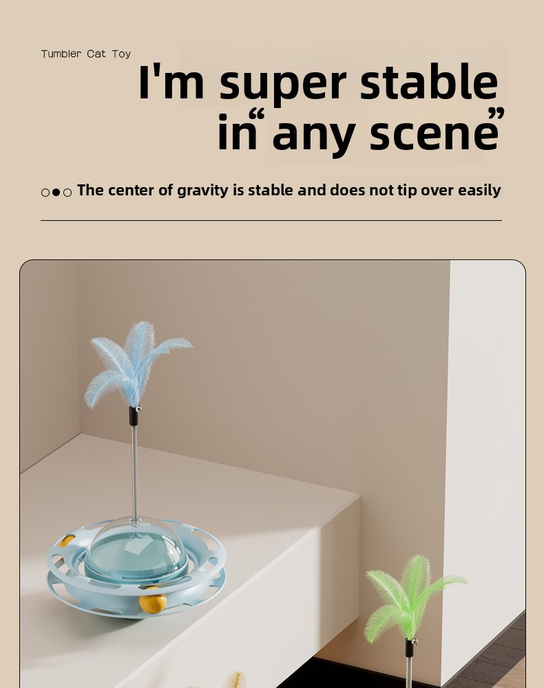 Eco-friendly Pet Toys Cat Multi-play Pet Toy Cat Toy Leaking Food Tumbler Turntable Cat Amusing Artifact Self-Entertainment