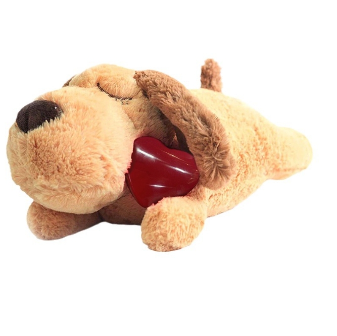Wholesale Plush Dog Heartbeat Puppy Toy Sleep Aid Anxiety Relief Calming Behavioral Aid Snuggle Pet Toys