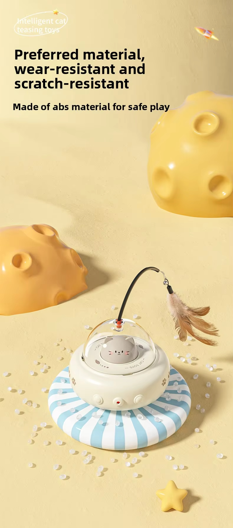 Interactive Smart Teaser Cat Feather Toy