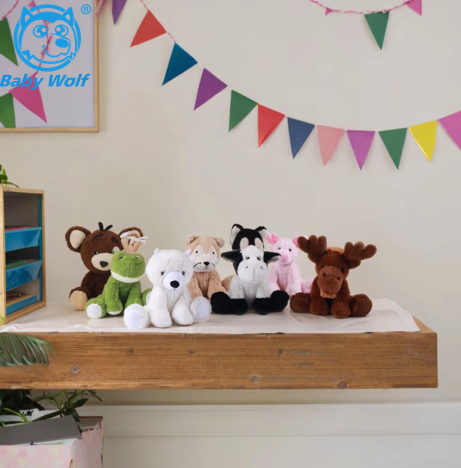 PET Wildlife Plush Toys Cow - 20cm Companions for Endless Hugs, Calming Anxiety &amp; Brightening Playrooms