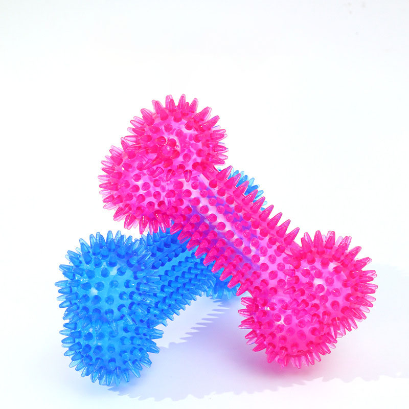 Hot Selling Simple Bone Shape TPR Chewing Dog Toy Squeaker Interactive Molar Resistant Bite Durable