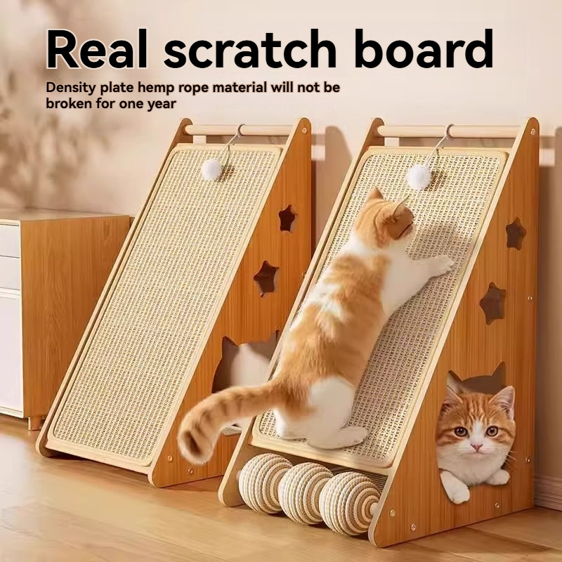 High Quality Solid Wood Cat Scratching Post And Climbing Frame Natural Sisal Material For Durability And Eco-Friendly Use
