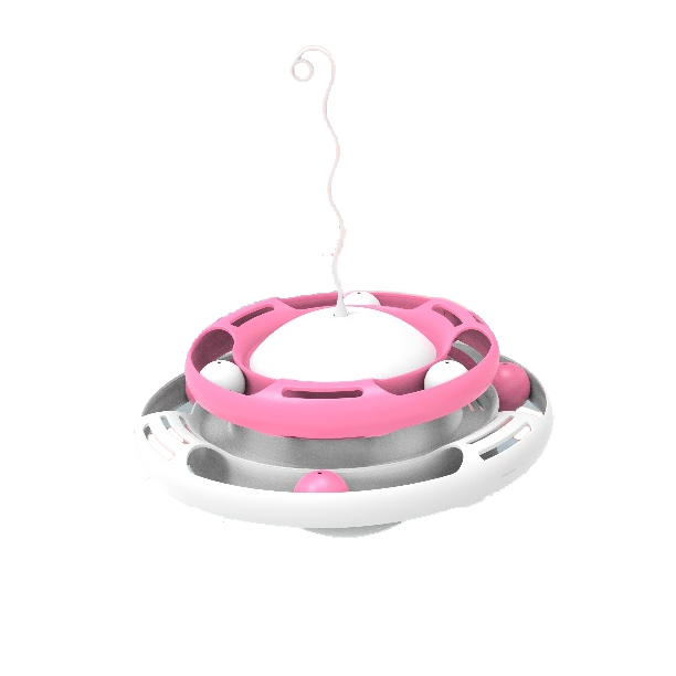 Multifunctional Pet Smart Products Two-Layer Turntable Pet Toy Automatic Rotating Interactive Dog Tumbler Cat Toy