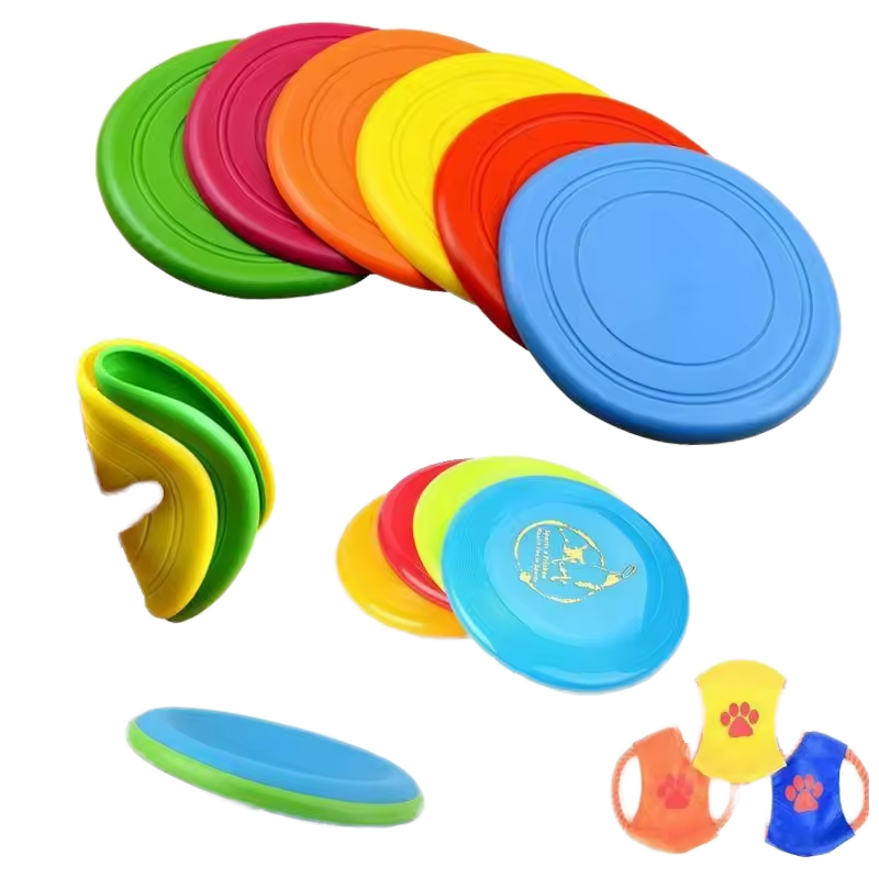 Eco-Friendly Flying Disc Pet Chew Toy Large/Small Size Dog Training Outdoor Rubber Border Collie Bite-Resistant Soft SORADD