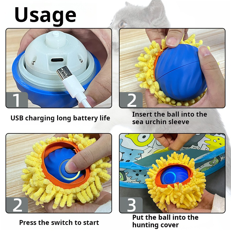 Relieve Anxiety New Design Custom Pattern Motion Activated Meowing Cat Toy Hide and Seek Mouse Catching Game