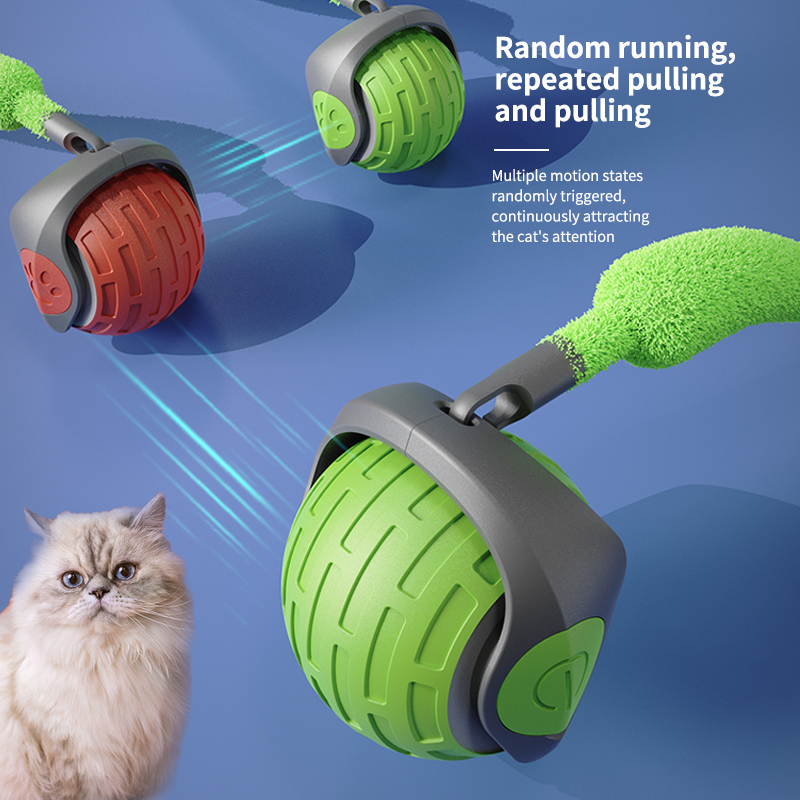 New USB Charge Pet Interactive Electronic Smart Ball Toys Automatic Moving Pet Teasing Smart Rolling Ball Cat Toys For Kitty