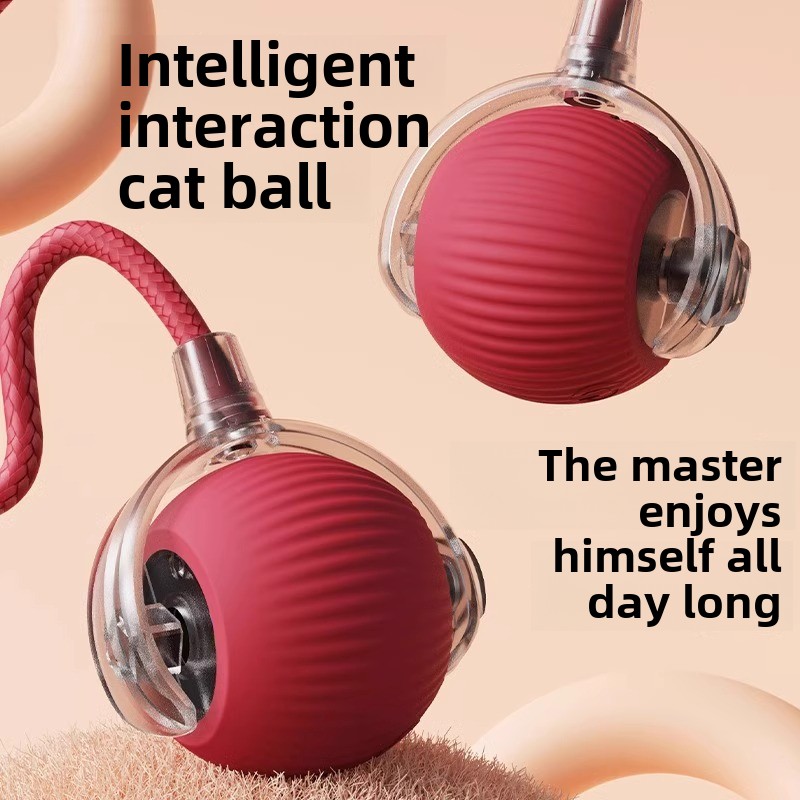 Smart Electric Cat &amp; Dog Play Toy Durable Eco-Friendly Modern Classic Style Automatic Rolling Sound Pet Interactive Movement Toy