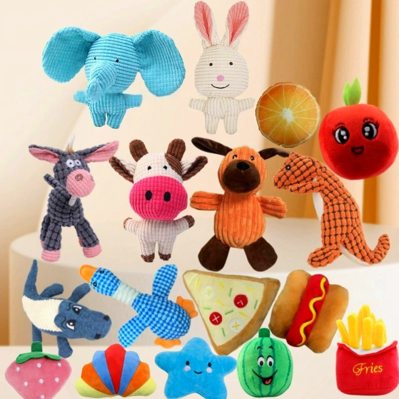 New Pet Toy Plush Squeaky Sounding Toy Soothing and Bite Resistant for Teething Dogs in Stock Wholesale