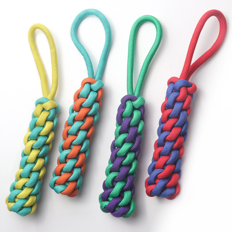 Durable Eco-Friendly Dog Knot Rope Toy For Small And Large Puppies Teeth Grinding Relief Pet Toy For Boredom Alleviation