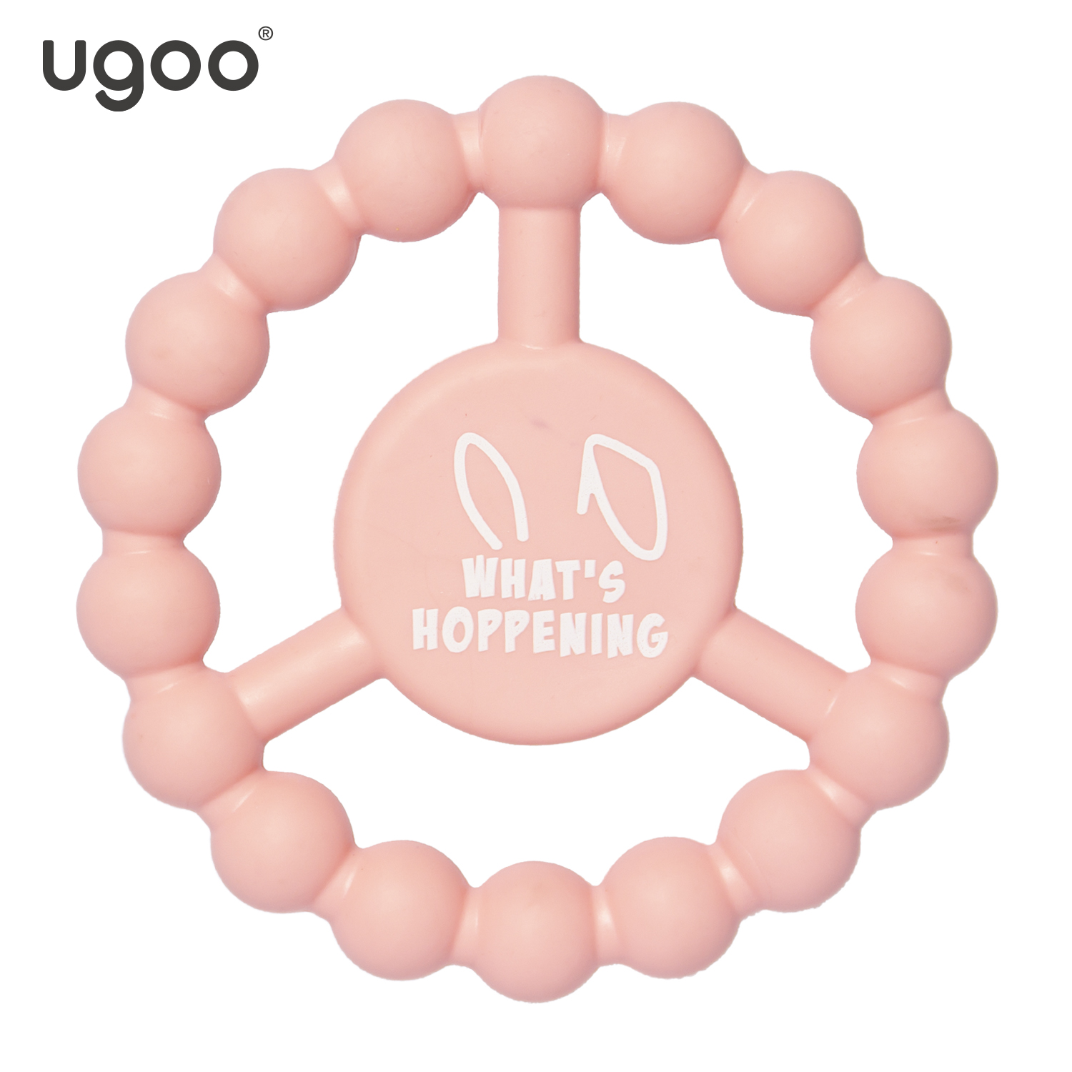 New Design Macaron Durable Solid Chewing Tpr Toys for Dog + TPR DENTAL CLEANING TOY- Fitness Ring Pink
