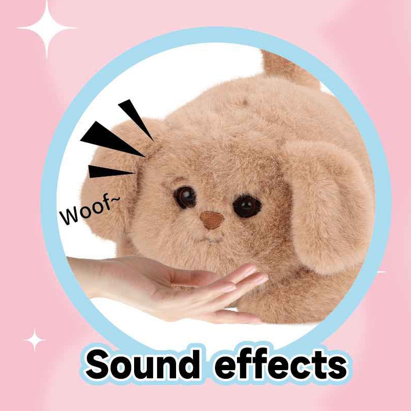 Plush Toys Sensory Soothing Touching Blinking Labrador Interactive Pet Toys