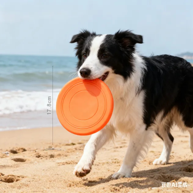 Durable Silicone Dog Flying Disc Outdoor Fetch Toy Pet Training Play Toy