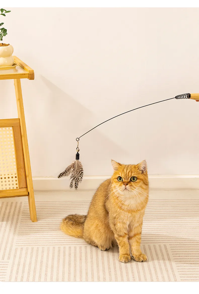 Cat Teaser Wand Pet Stick Toys