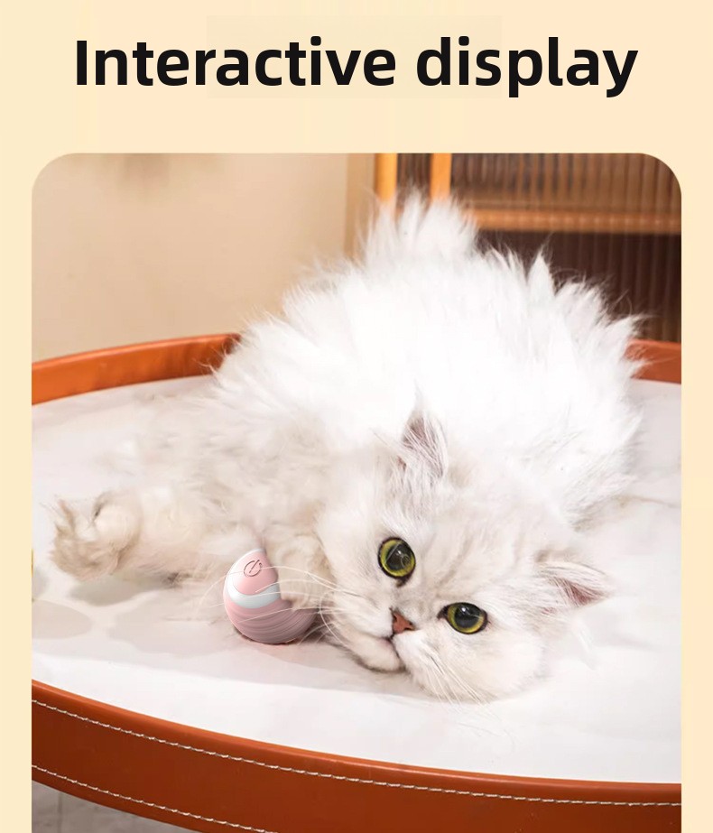 Automatic 360 Self-Rotating Rolling Ball With USB Rechargeable Pet Exercise Chase Toy Ball Cat Smart Rolling Balls Toys