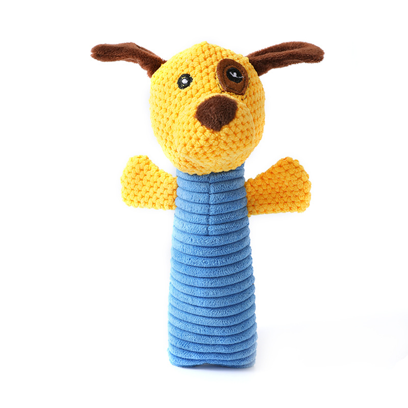Futurepets Classic Cute Squeaky Soft Plush Chew Toy with Animal Shapes for Dogs &amp; Cats Daily Play
