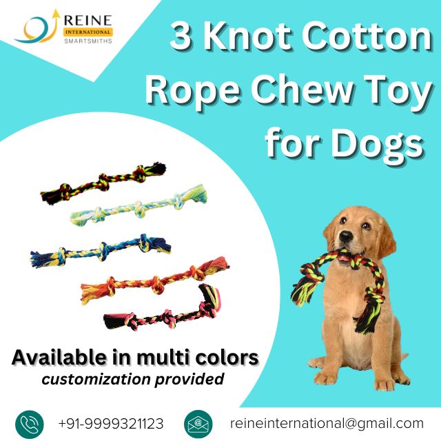 3 Knot Dog Rope Toy View 1