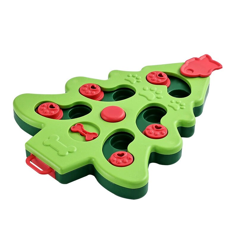 Dog Cat Pet Wooden Plastic Treat Dispenser Interactive Puzzle Toy