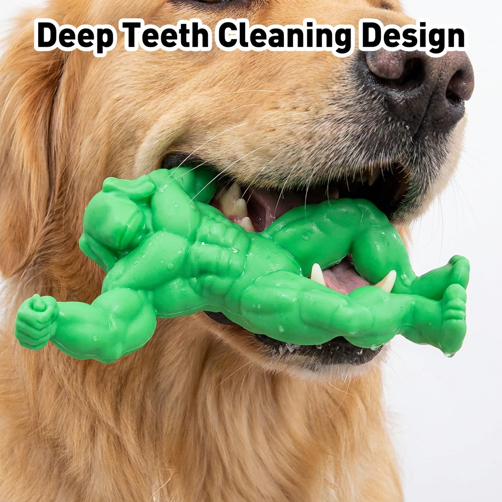 Schwarzenegger Eco-Friendly Tough Durable Nylon Muscle Dog Toy Cheese Flavored Indestructible Chew Toy For Aggressive Daily