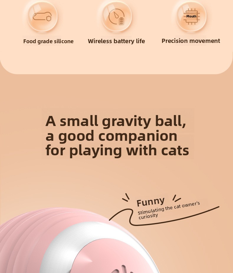 Automatic 360 Self-Rotating Rolling Ball With USB Rechargeable Pet Exercise Chase Toy Ball Cat Smart Rolling Balls Toys
