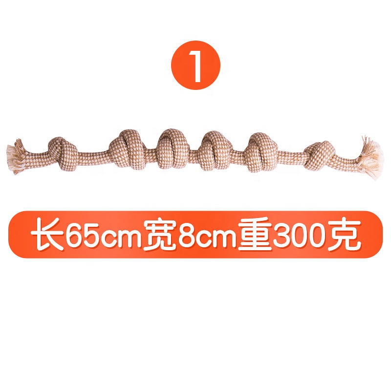 Eco-friendly Fashion Daily Use Pet Puppy Dog Hemp Cotton Rope Chewing Toy Bite-resistant Molar Teeth Pull-out Dental Cleaning