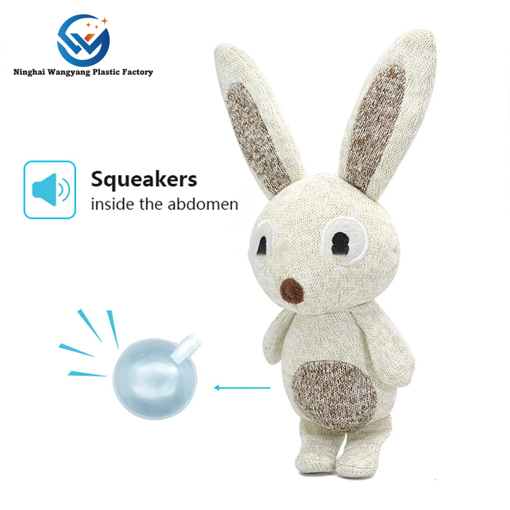Luxury Custom Bunny Plush Small Knit Dog Toy Durable Eco-Friendly Pet Toys with Squeaky Feature Soft Stuffed Chew Manufacturers