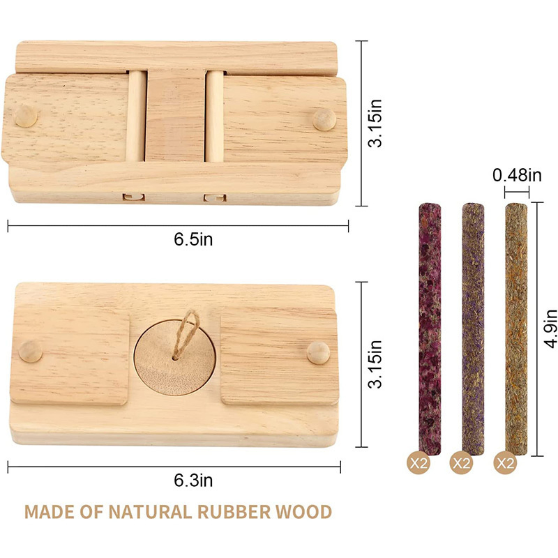 Wooden Rodent Small Pet Interactive Hide Puzzle Toy