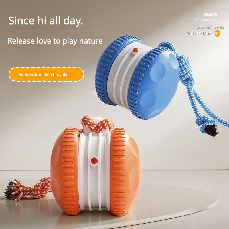 Premium Durable Modern Cat Interactive Ball ABS+TPR Motion-Activated 2-Speed Irregular Rolling Toy for Indoor Play