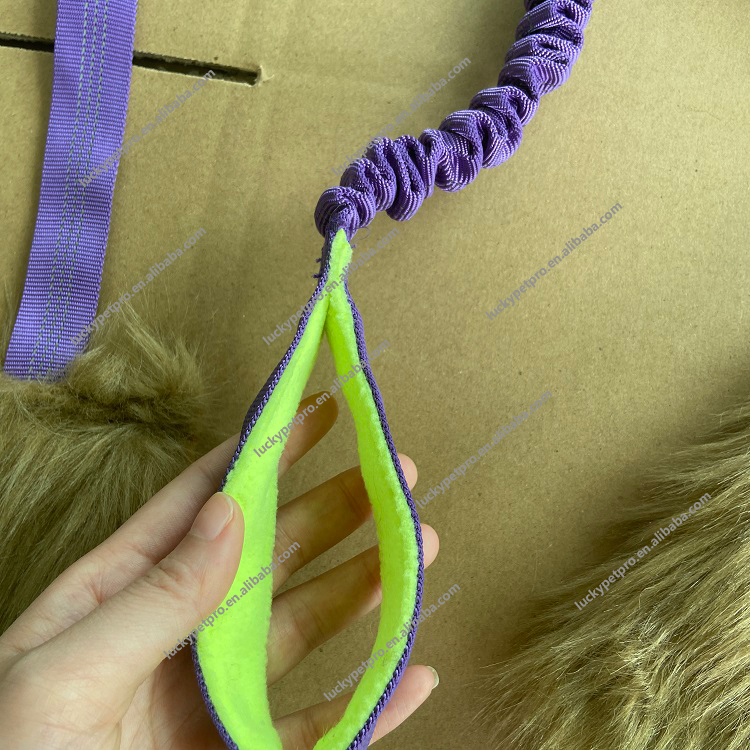 Pet Bungee Fur Dog Toy Interactive Pullbite Dog Toys Elastic Plush Tug Toy for Dogs