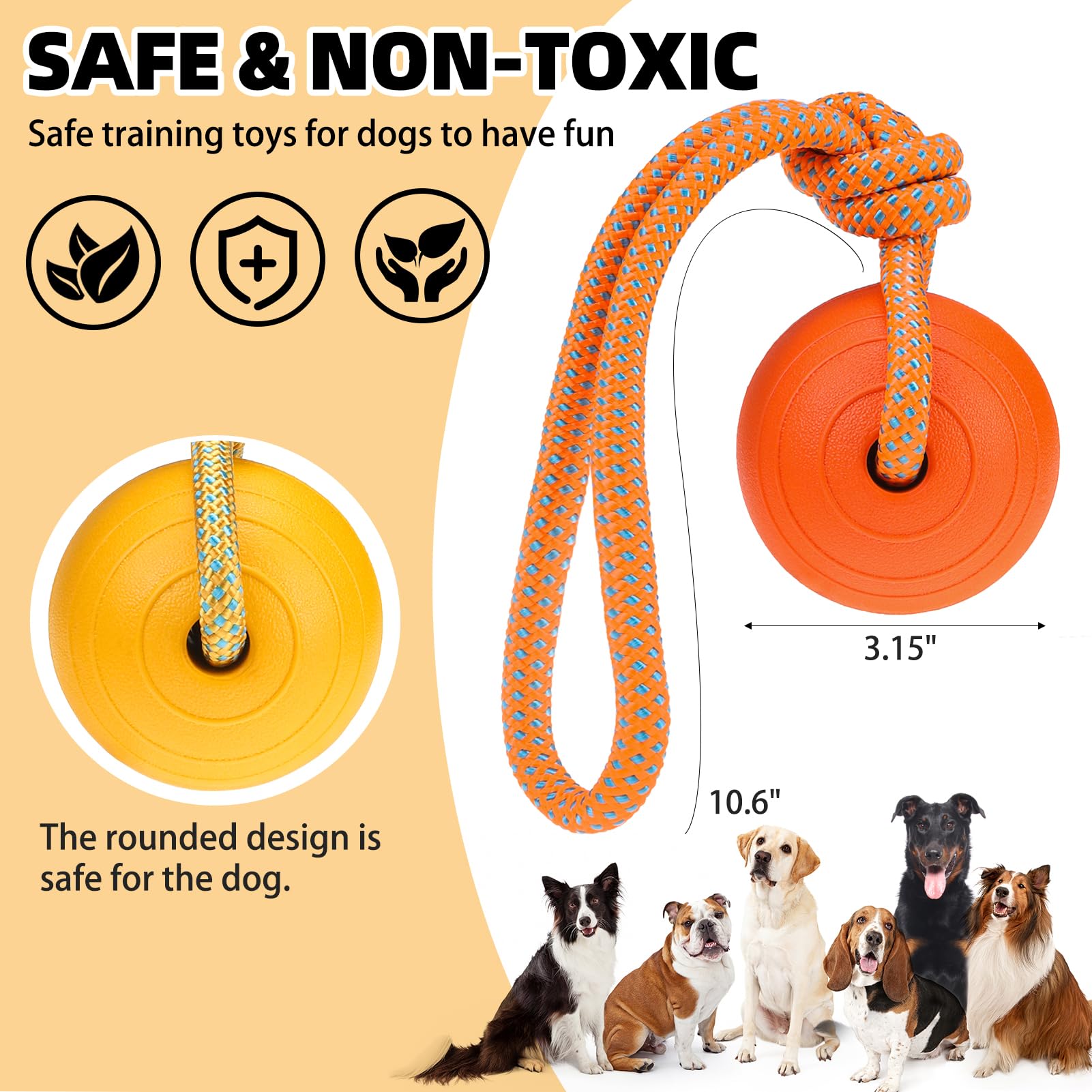 Water-resistant EVA Dog Toy Floating Dog Ball Floating EVA Dog Chew Ball Pet Chew Toys for Pool &amp; Beach Water Play