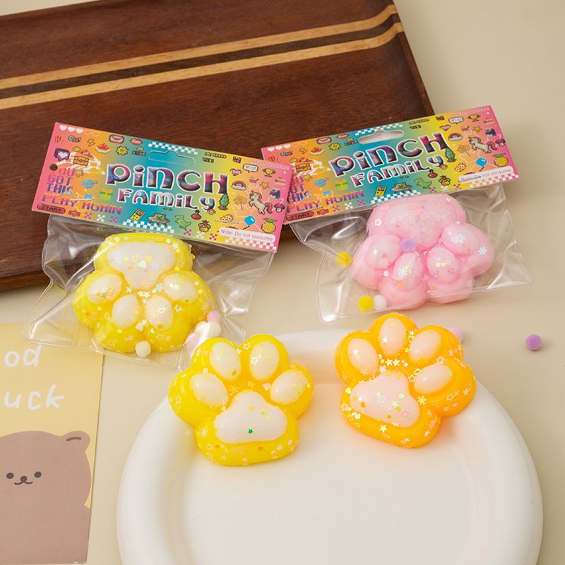 Cute Mini Sensory Squeezing Toy Soft Cat Claw Stress Relieving Toy