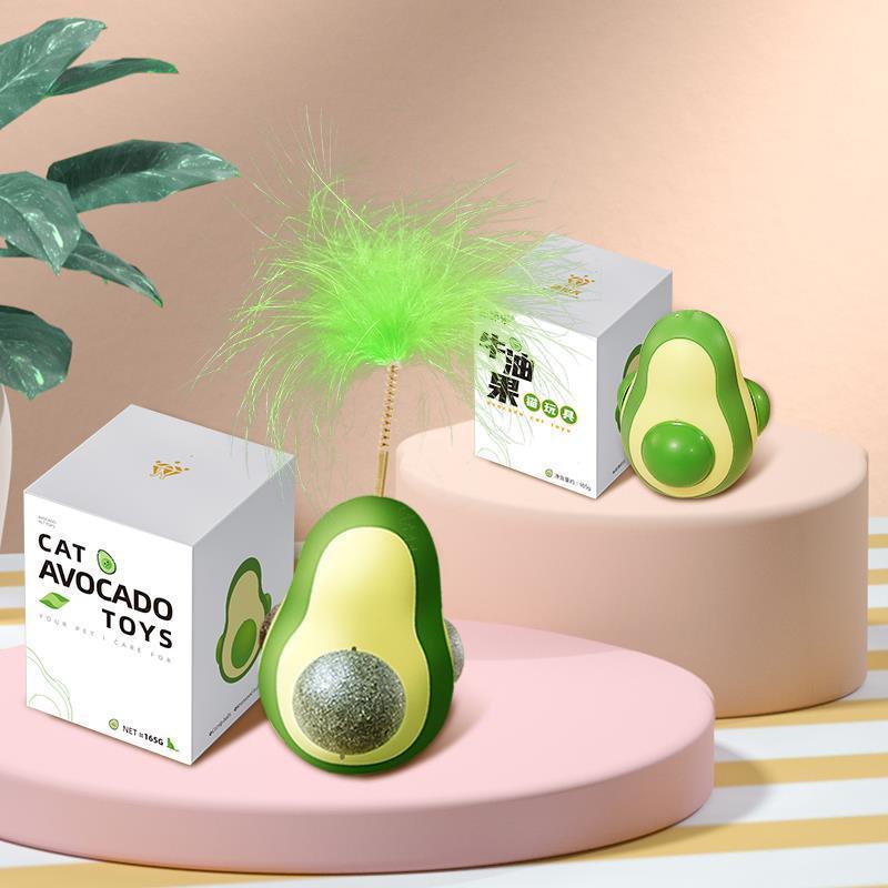 OEM Wholesale High-Quality Lick Lick Joy Catnip Teeter-Totter Avocado Interactive Cute cat Toys For Indoor Cats Made In China
