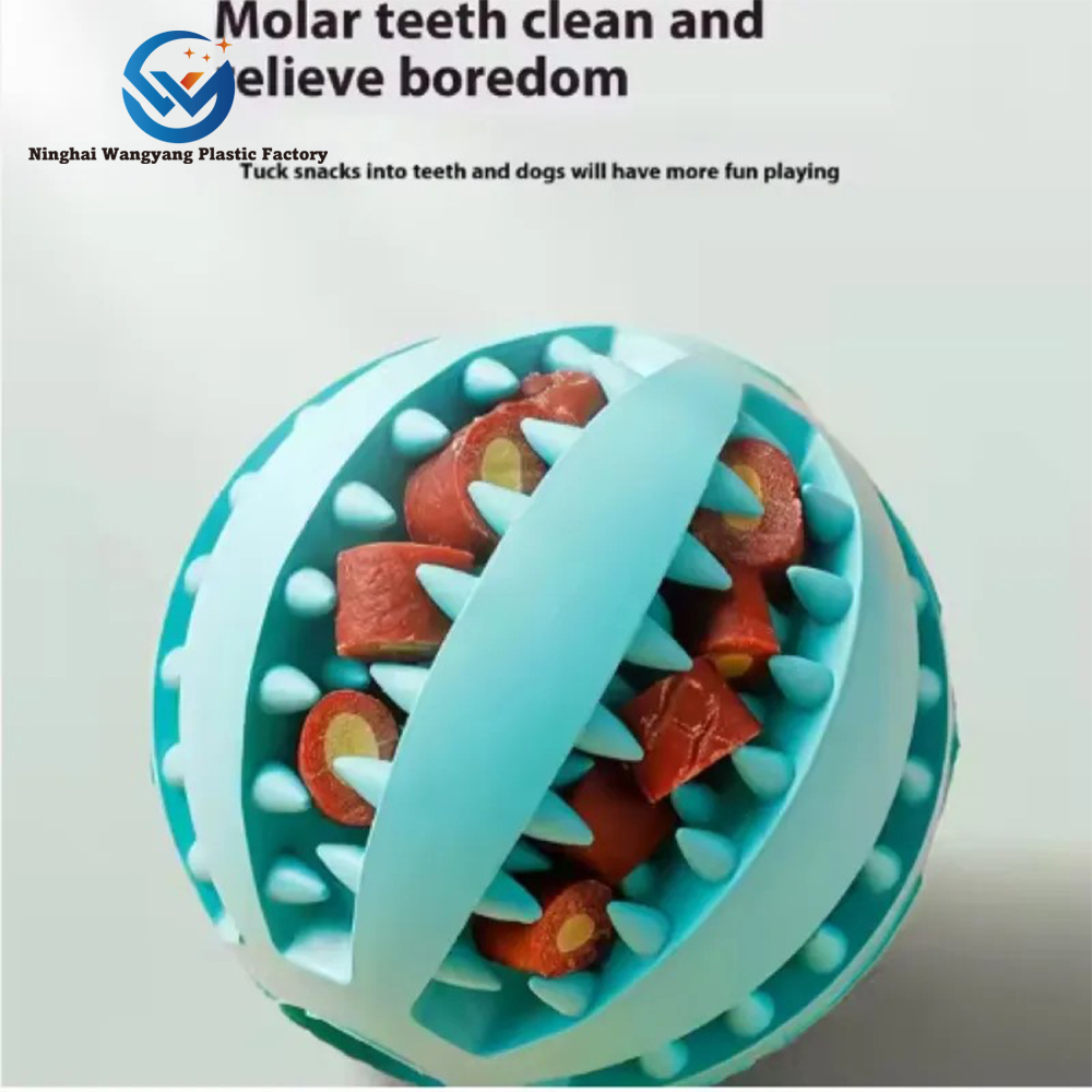 Solid Color Rubber Pet Chew Toy Non-Toxic Interactive Dog Ball Eco-Friendly Bite Resistant Pet Accessories Customizable Pets