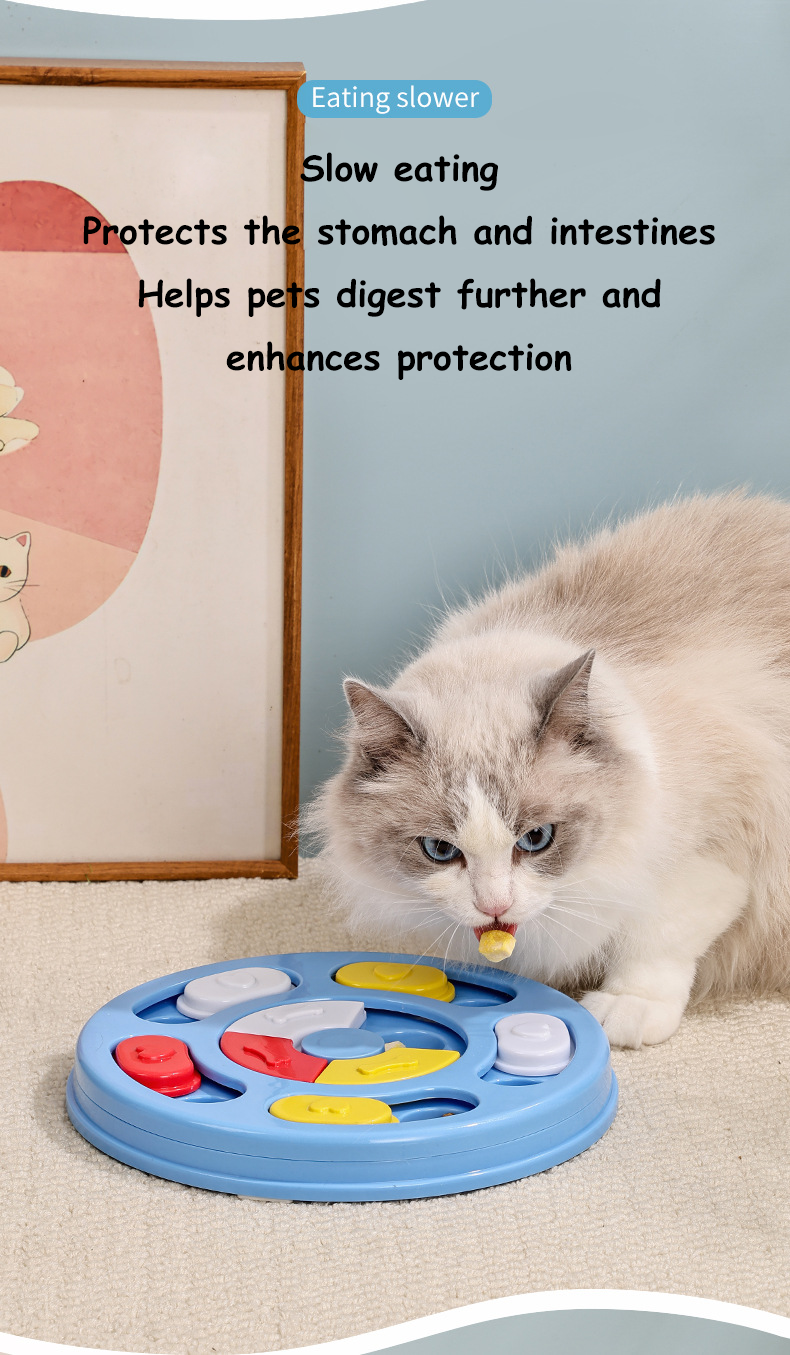 Interactive Small Pet Toys Mentally Stimulating IQ Training Brain Stimulation Treat Dispensing Dog Enrichment Puzzle Toy Cats