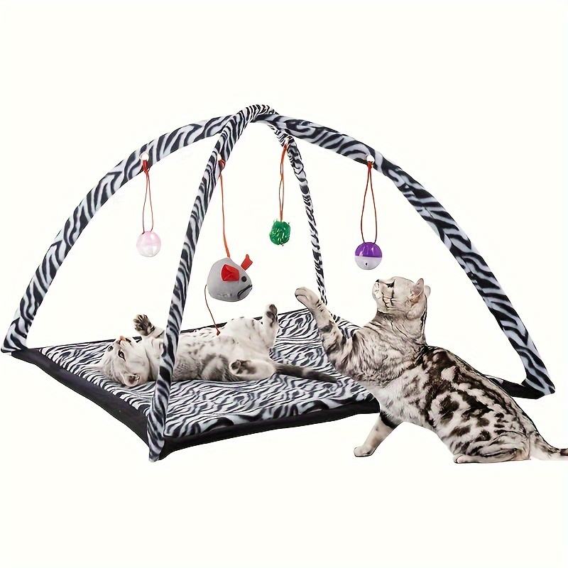 Interactive Plastic Cat Toy Swinging Activity Mat Swinging Play Station Scratching Area Hanging Ball Cat Toy