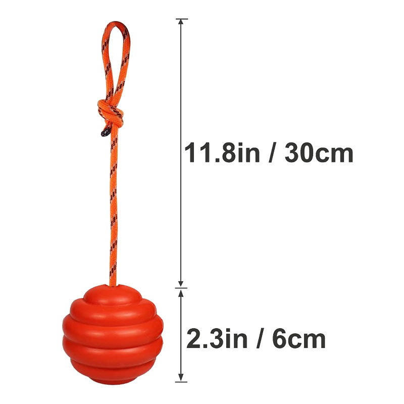 K9 Training Ball With Rope Exercise and Reward Toy for Dogs Indestructible Dog Toy Ball