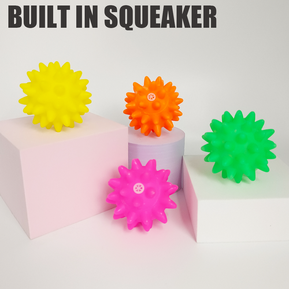 Manufacturer Wholesale, Classic Spiked Ball Dog Chew Toy, High-Quality Vinyl, Interactive Fetch Toy, Multiple Colors Available