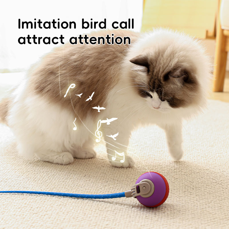 Cat Toys Smart Electric Rolling Cat Ball, Motion Activated Self-Playing Toy, Rechargeable Lithium Battery Trajectory Ball