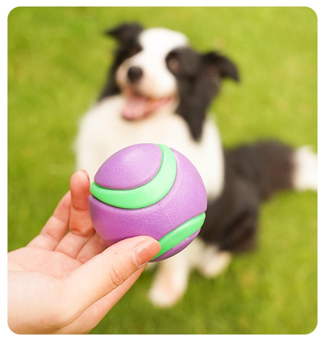 Durable TPR Dog Toy Ball Chew Proof &amp; Squeaky Light Glow Dark Interactive Training Fetch Stylish Night Playing Fetch Toy